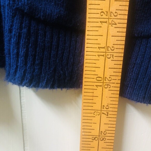Vintage La Mode Du Golf Royal Blue Cardigan Sweater Button V-Neck Large - Picture 13 of 13